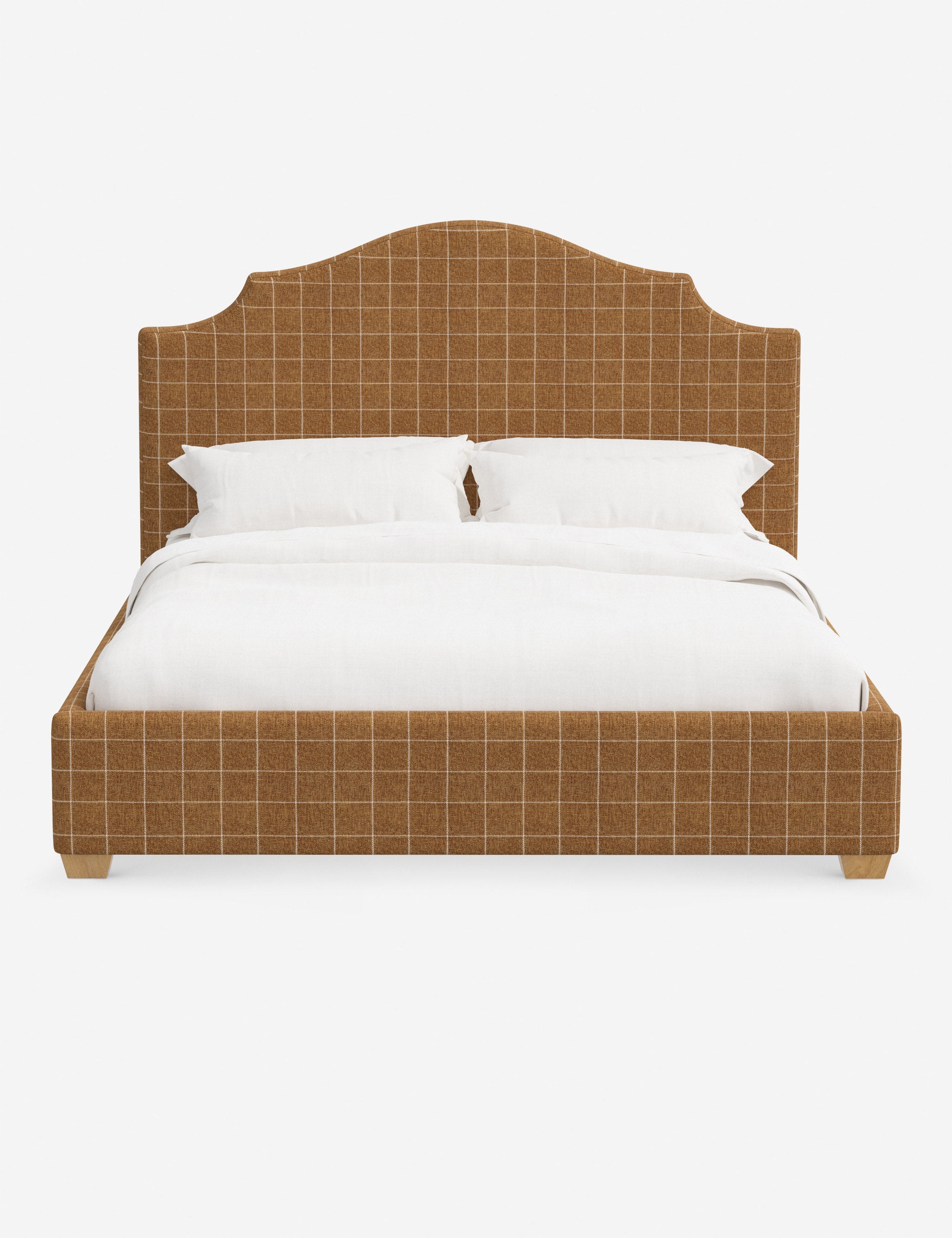 Pavo Platform Bed | Mission-Style Arch, Upholstered Headboard