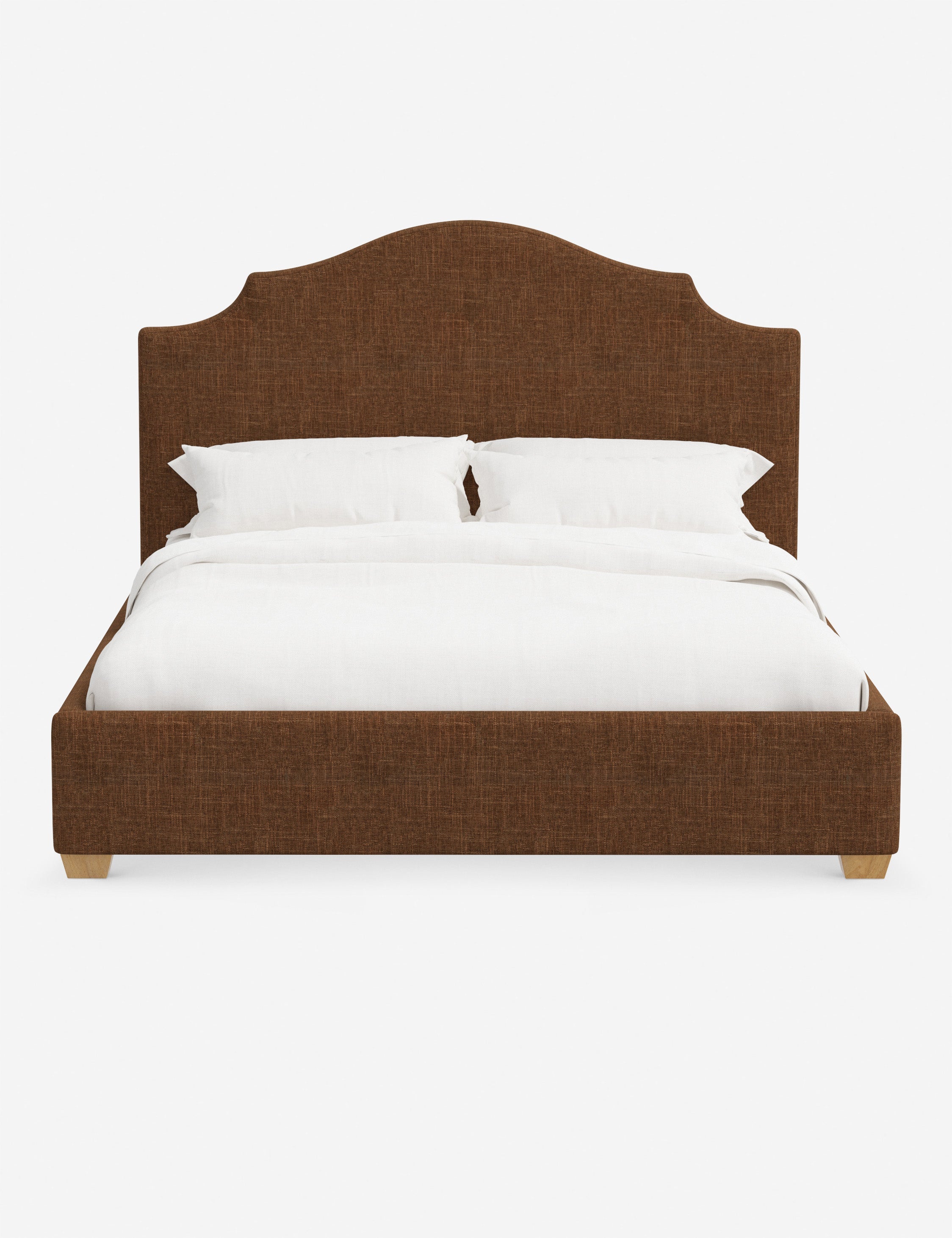 Pavo Platform Bed | Mission-Style Arch, Upholstered Headboard