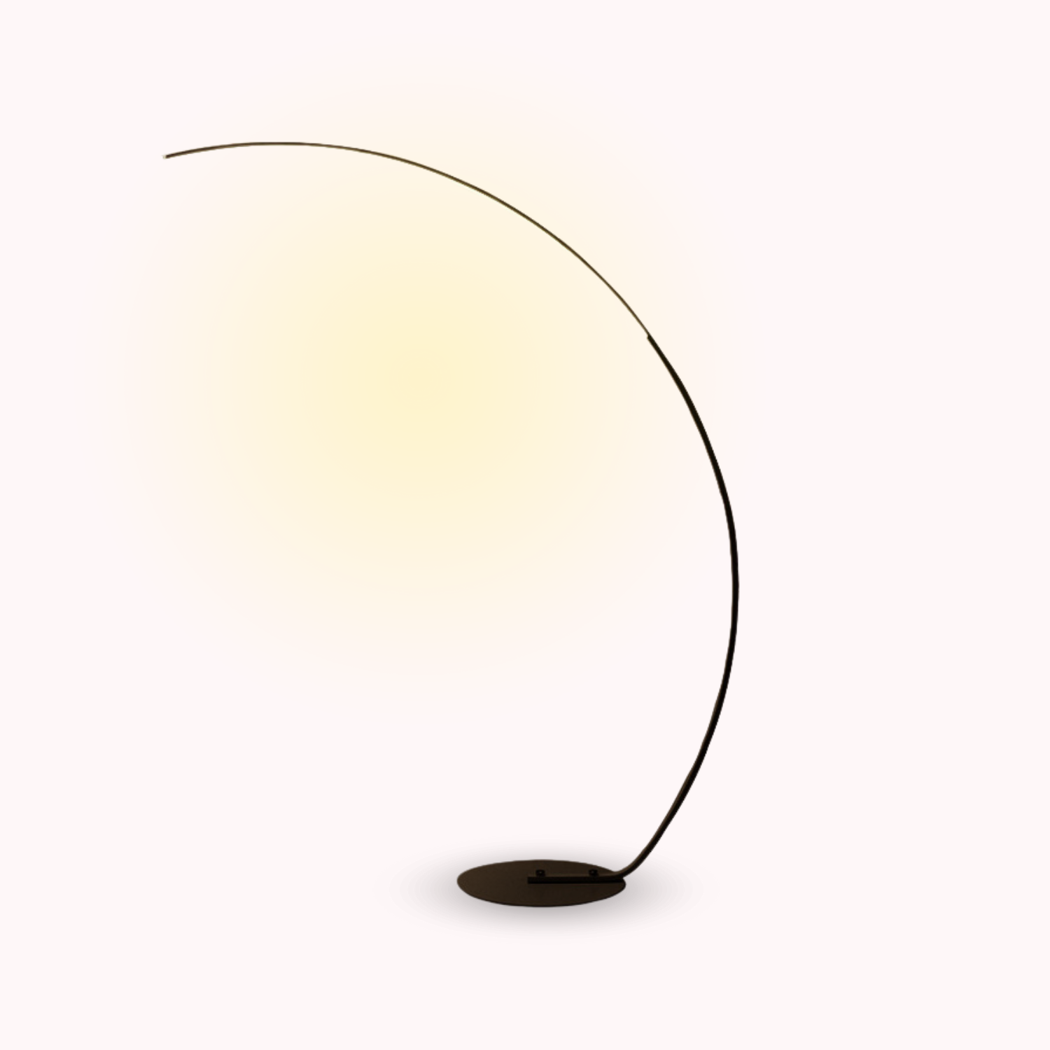 Eclipse – Black Minimalist Curved LED Floor Lamp 40W - Cendre Home