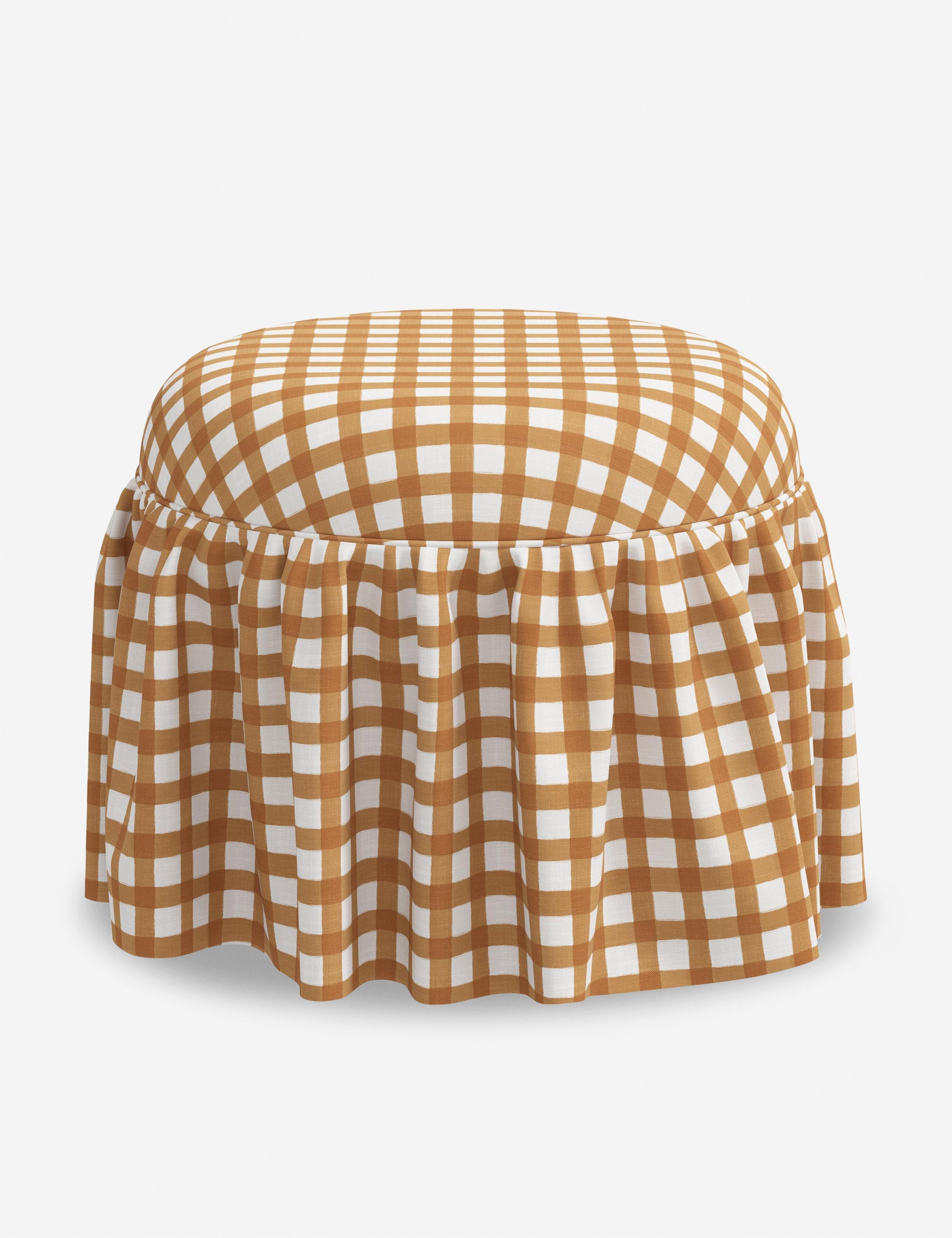 Luna Skirted Ottoman | Customizable Fabric Options