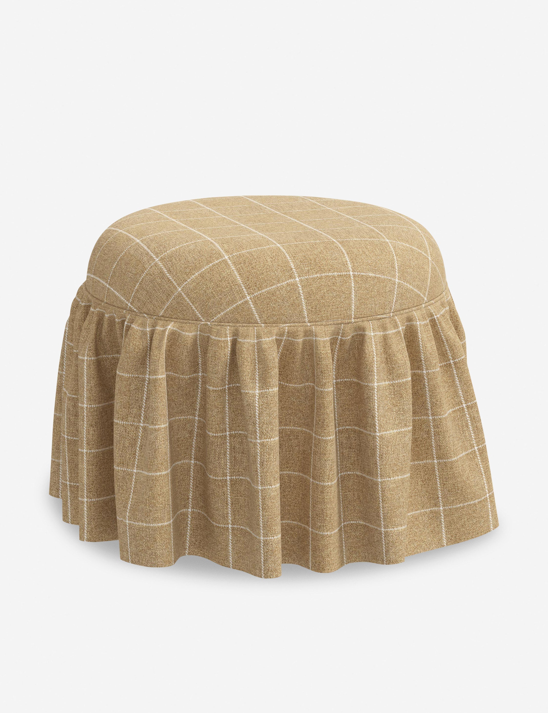Luna Skirted Ottoman | Customizable Fabric Options
