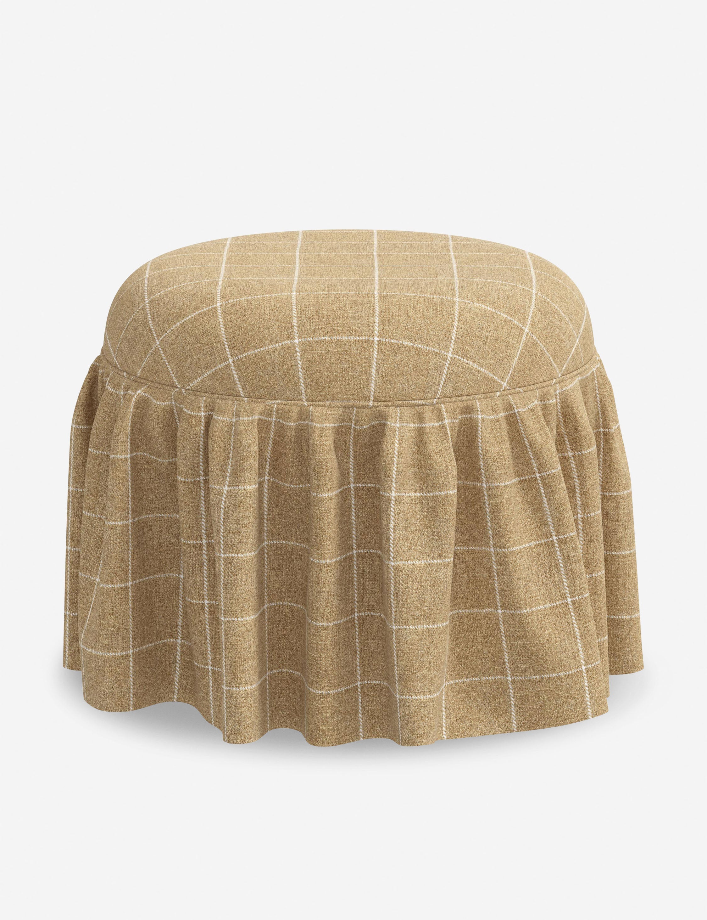 Luna Skirted Ottoman | Customizable Fabric Options