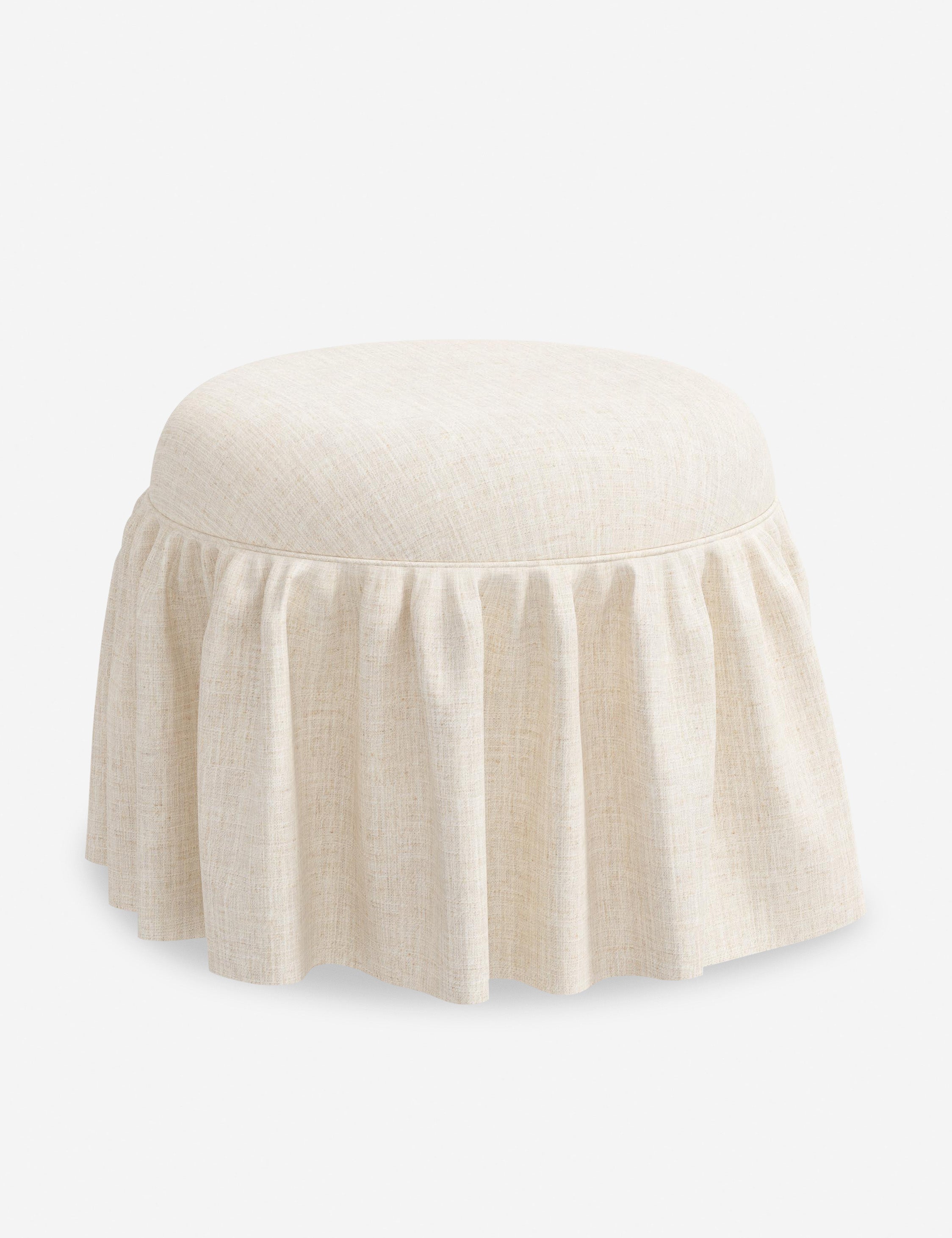 Luna Skirted Ottoman | Customizable Fabric Options