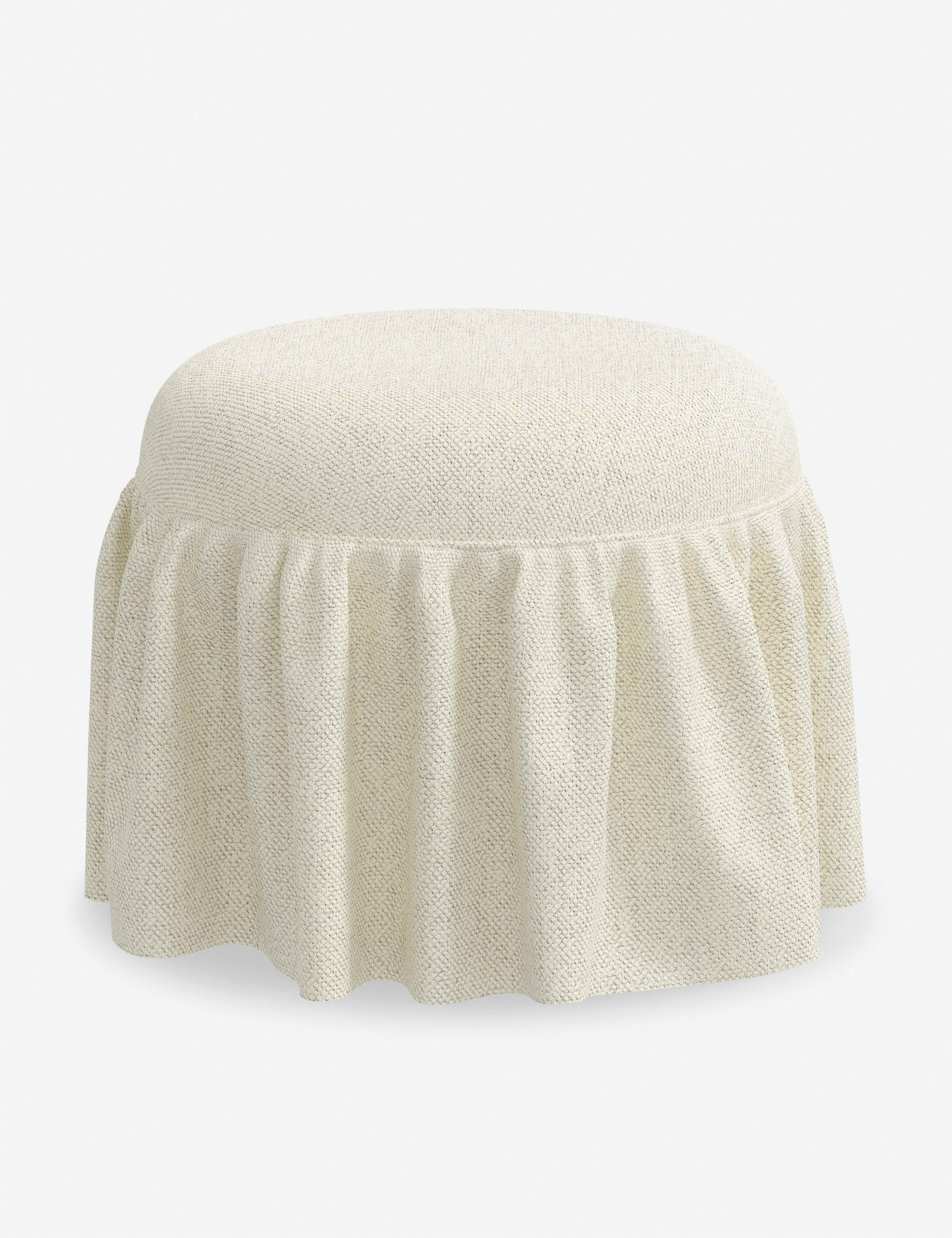 Luna Skirted Ottoman | Customizable Fabric Options