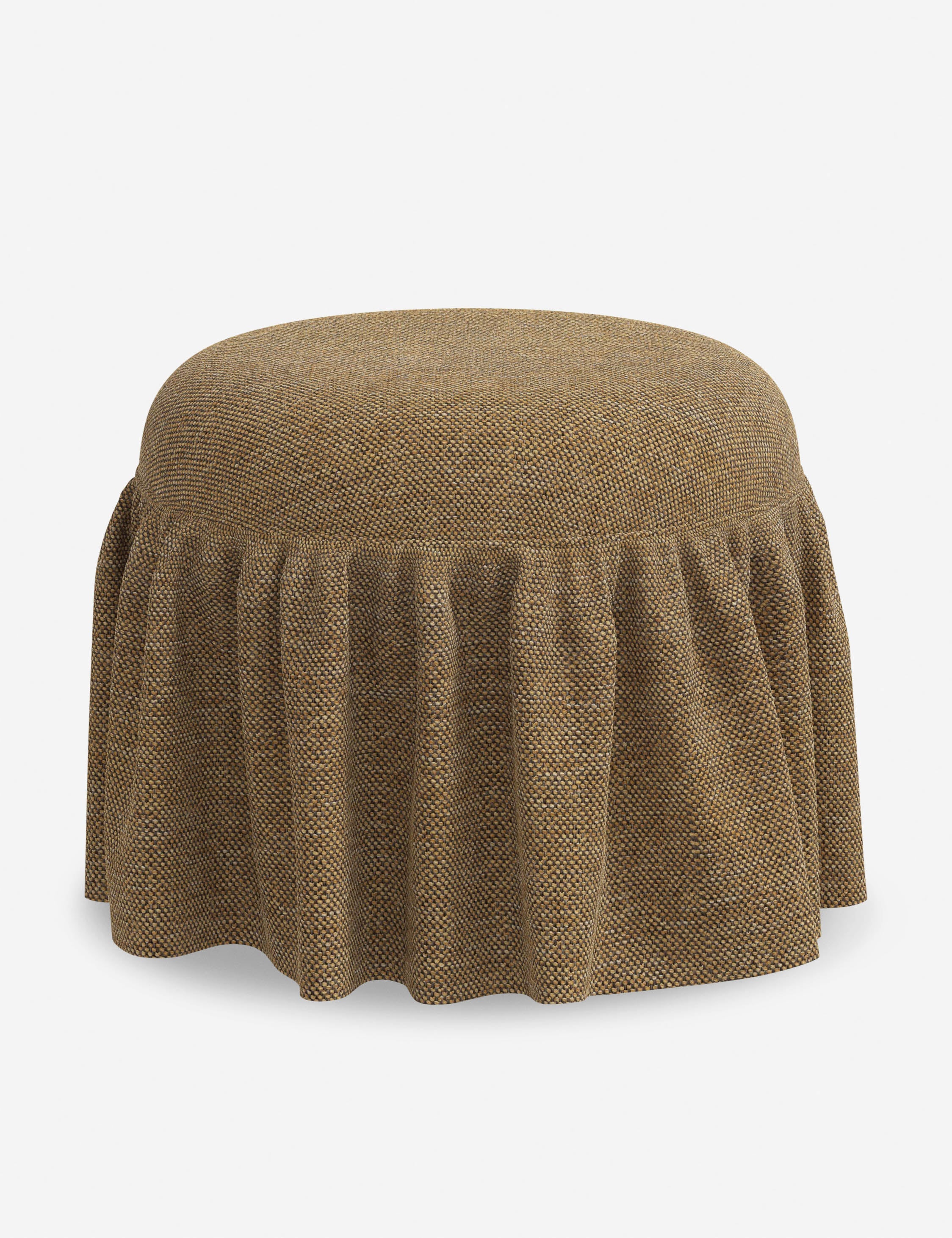 Luna Skirted Ottoman | Customizable Fabric Options