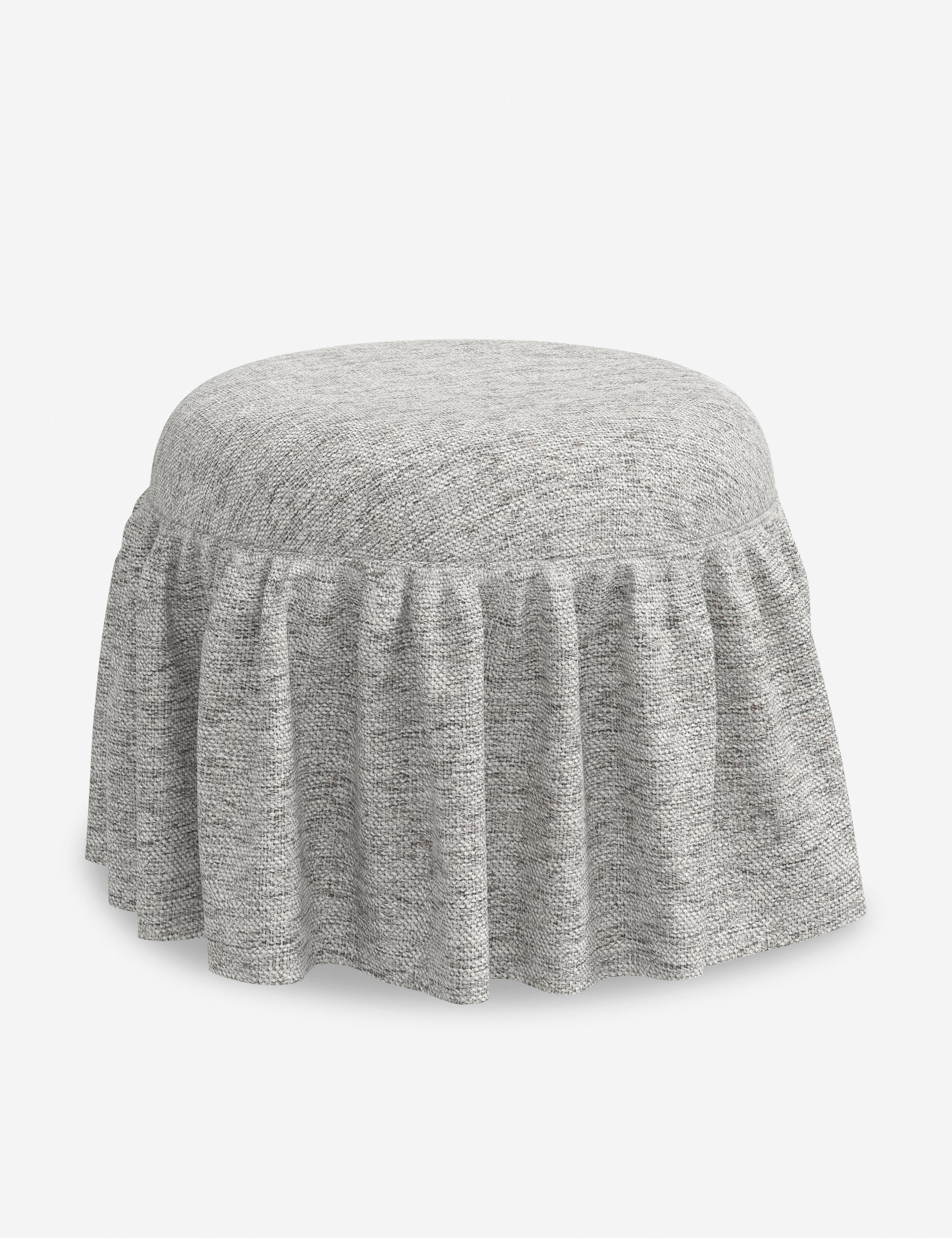 Luna Skirted Ottoman | Customizable Fabric Options