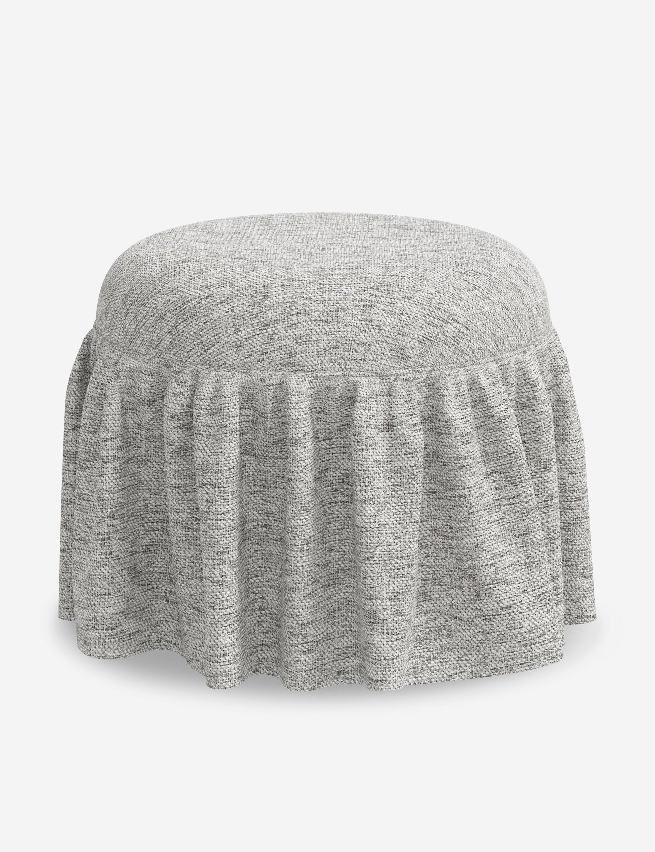 Luna Skirted Ottoman | Customizable Fabric Options
