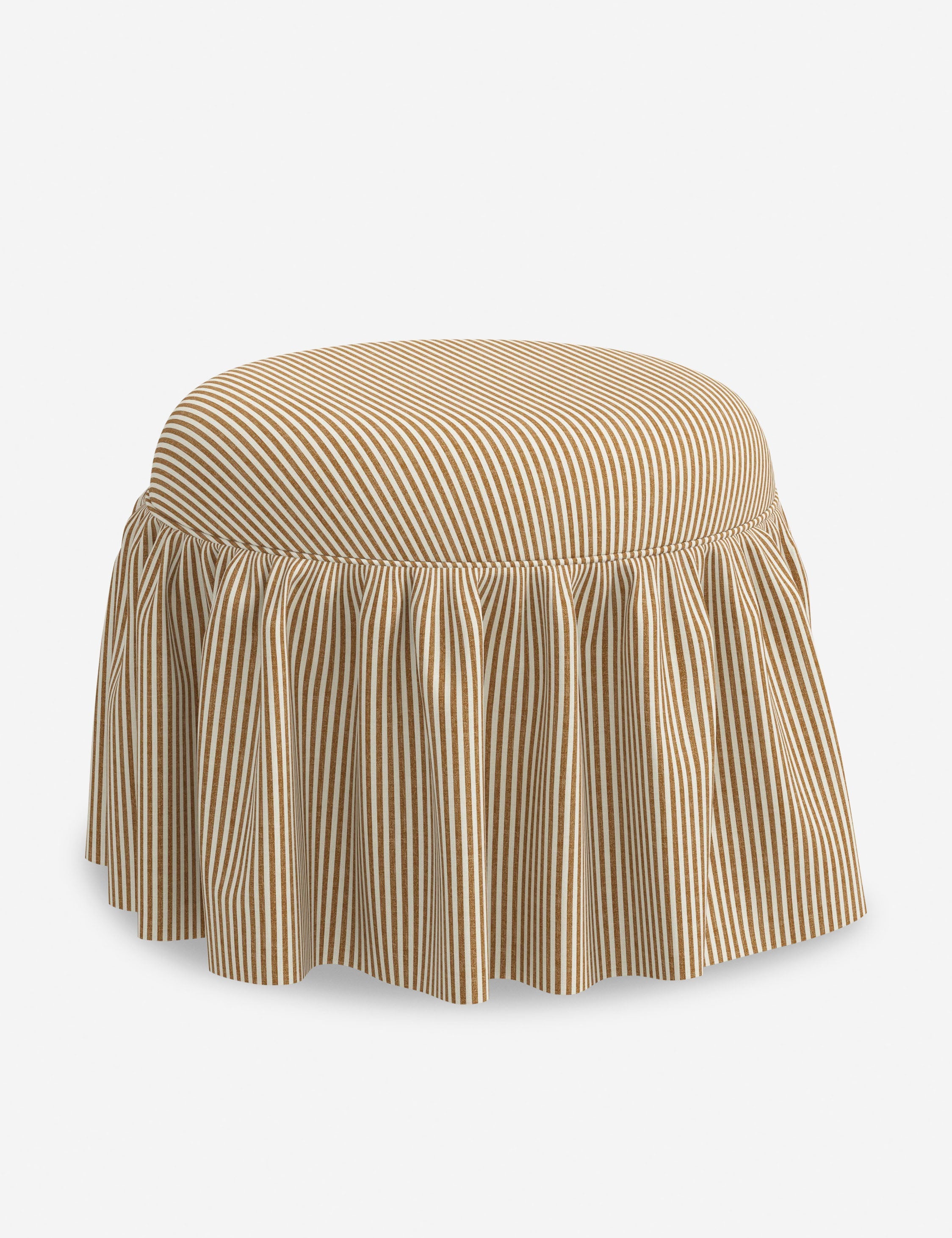 Luna Skirted Ottoman | Customizable Fabric Options
