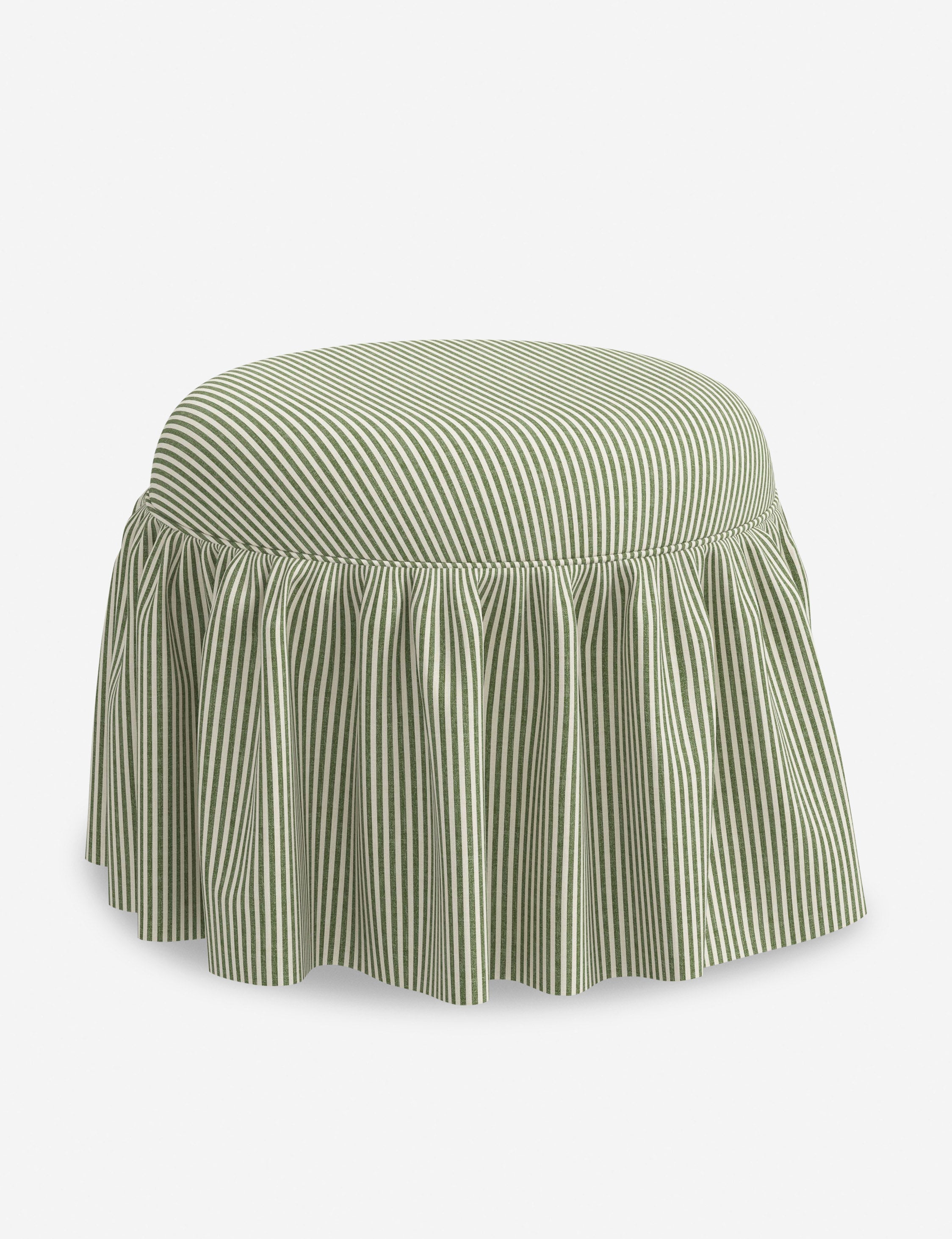 Luna Skirted Ottoman | Customizable Fabric Options