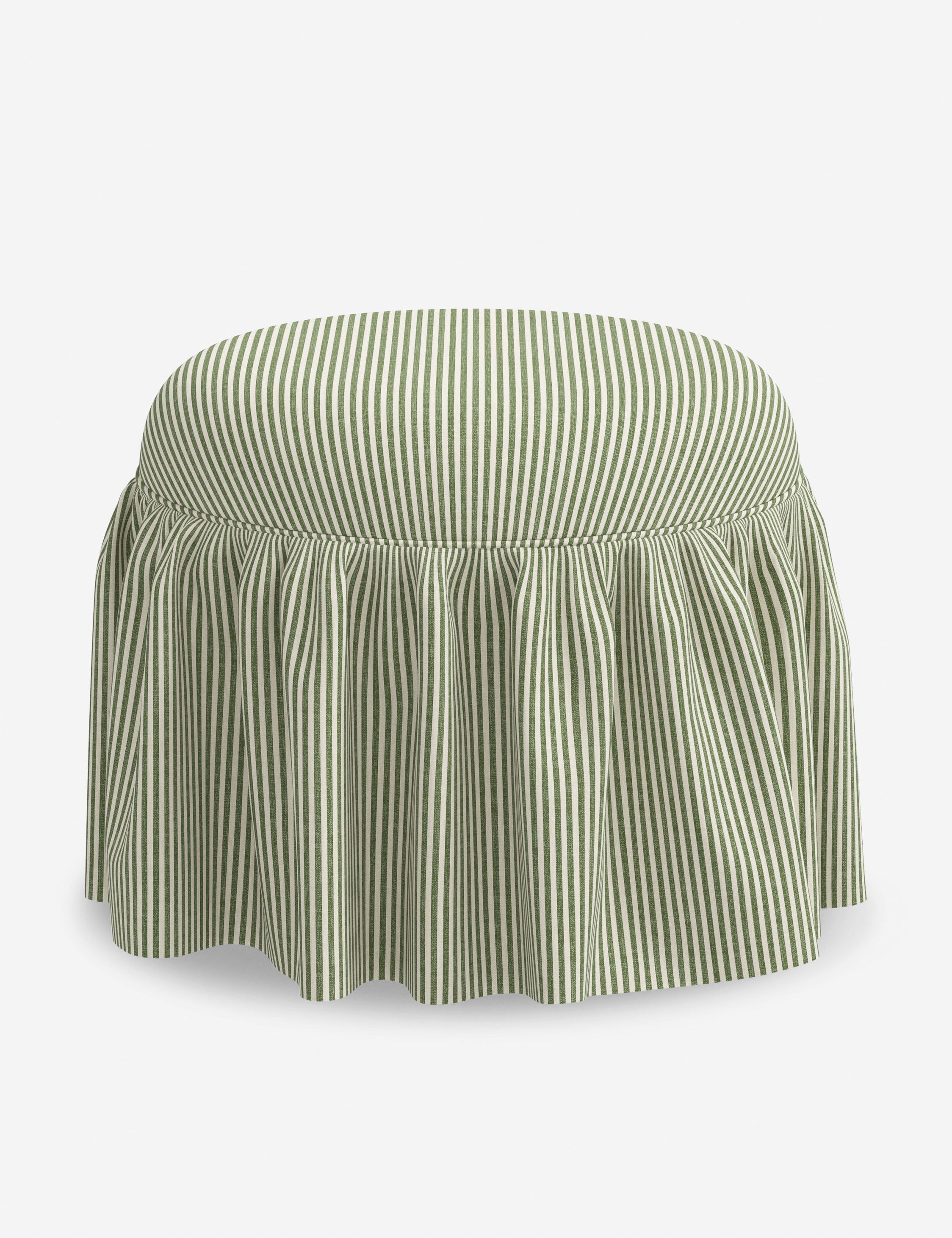 Luna Skirted Ottoman | Customizable Fabric Options