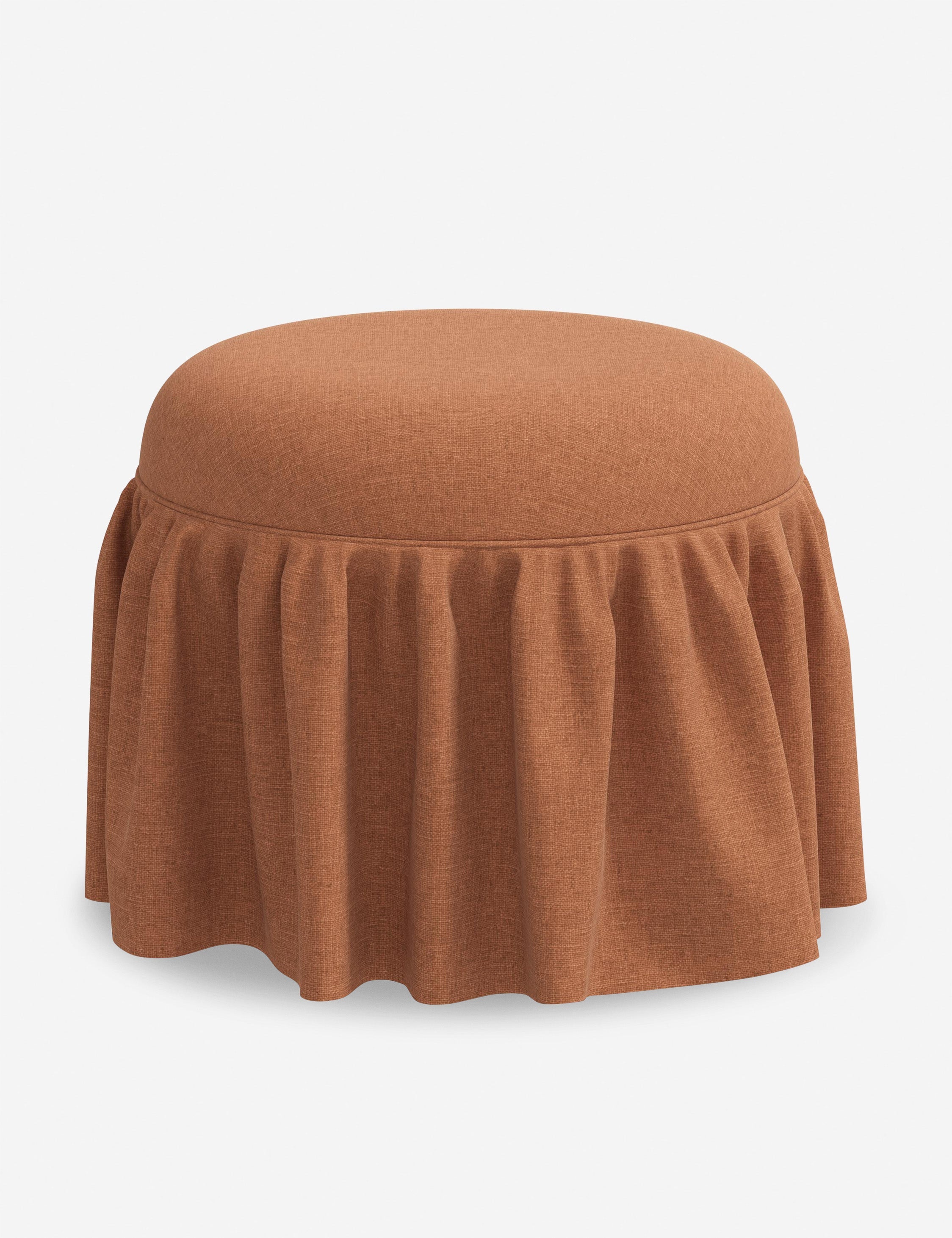 Luna Skirted Ottoman | Customizable Fabric Options