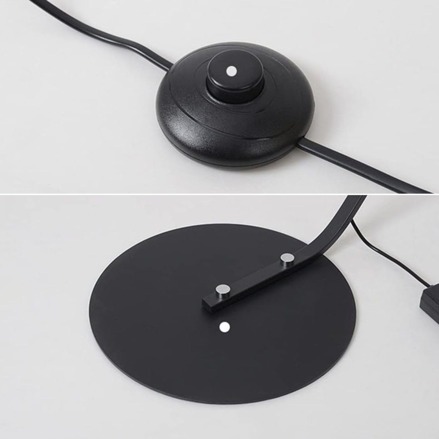 Eclipse – Black Minimalist Curved LED Floor Lamp 40W - Cendre Home