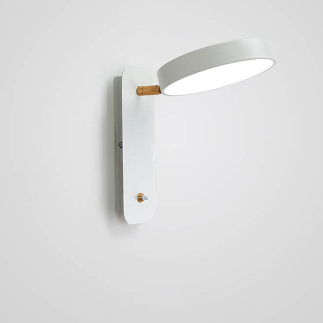 Nordic Minimalist Round Rotatable LED Wall Sconce for Reading