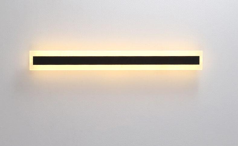 Stylish Elongated LED Acrylic Outdoor Wall Light - Waterproof and Minimalist Design