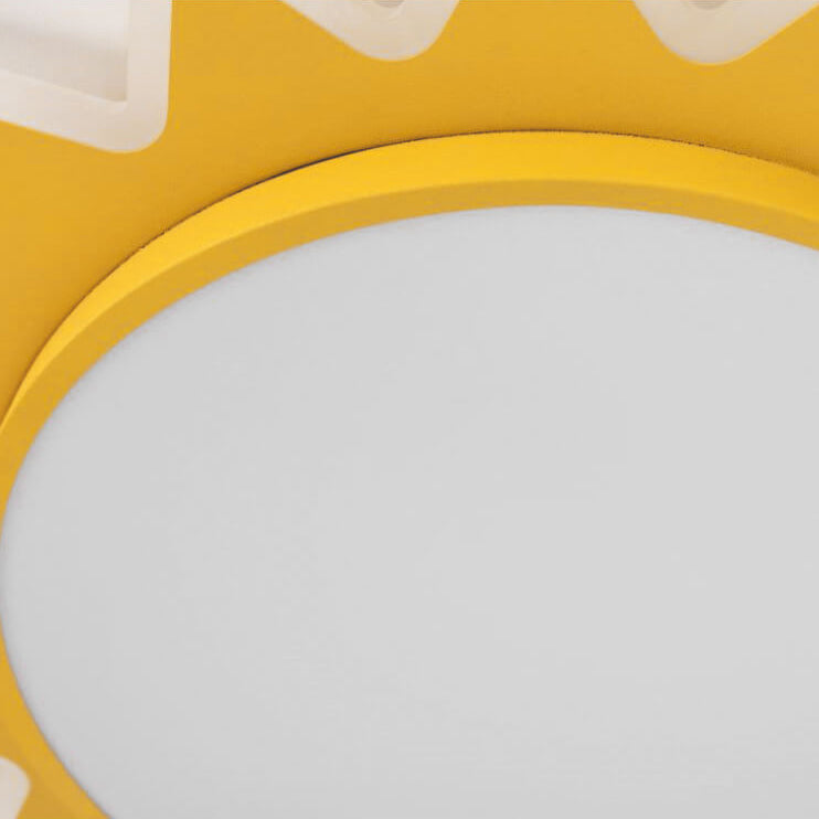Whimsical Sun-Shaped LED Flush Mount Ceiling Light
