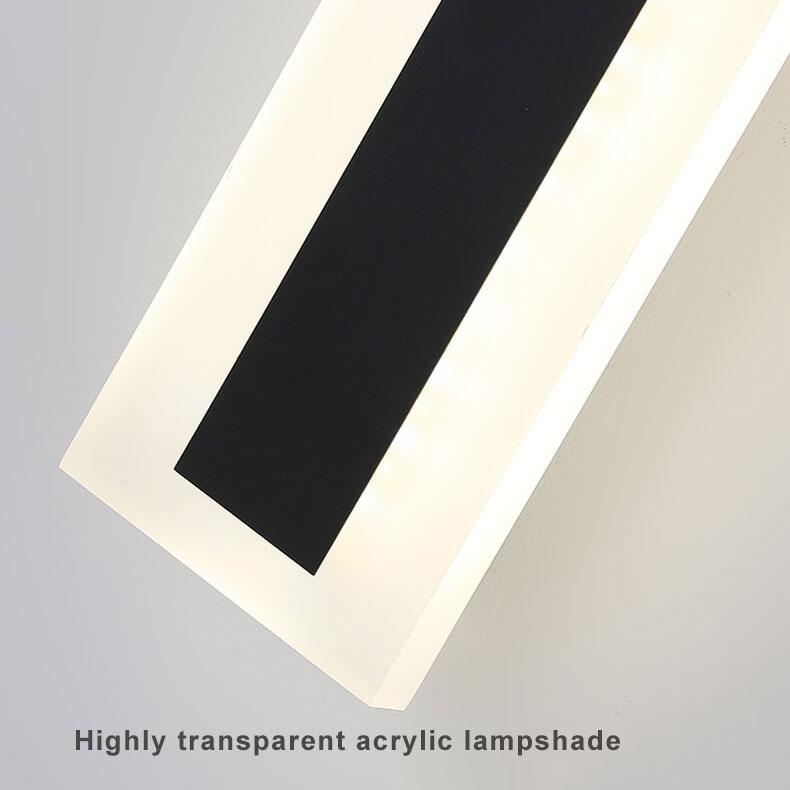 Stylish Elongated LED Acrylic Outdoor Wall Light - Waterproof and Minimalist Design