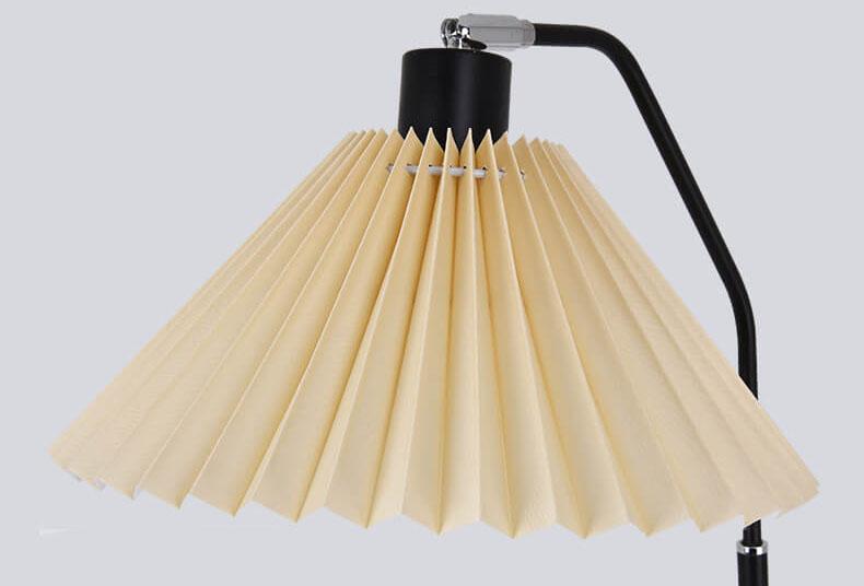 Elegant Minimalist Fabric Pleated Shade Floor Lamp with Single Light