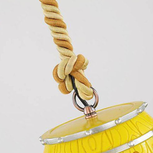 Rustic Wine Barrel Resin 1-Light Pendant Fixture