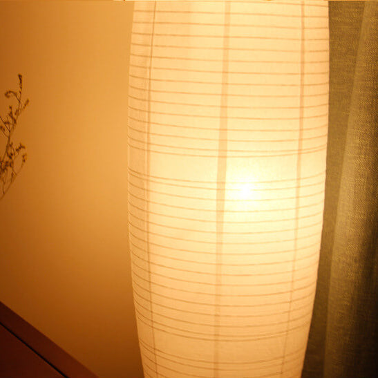Nordic Minimalist Rice Paper 2-Light Column Floor Lamp