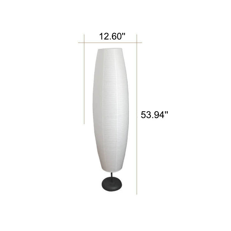 Nordic Minimalist Rice Paper 2-Light Column Floor Lamp