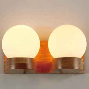 Nordic Modern Solid Wood Half-Ball Wall Sconce Lamp