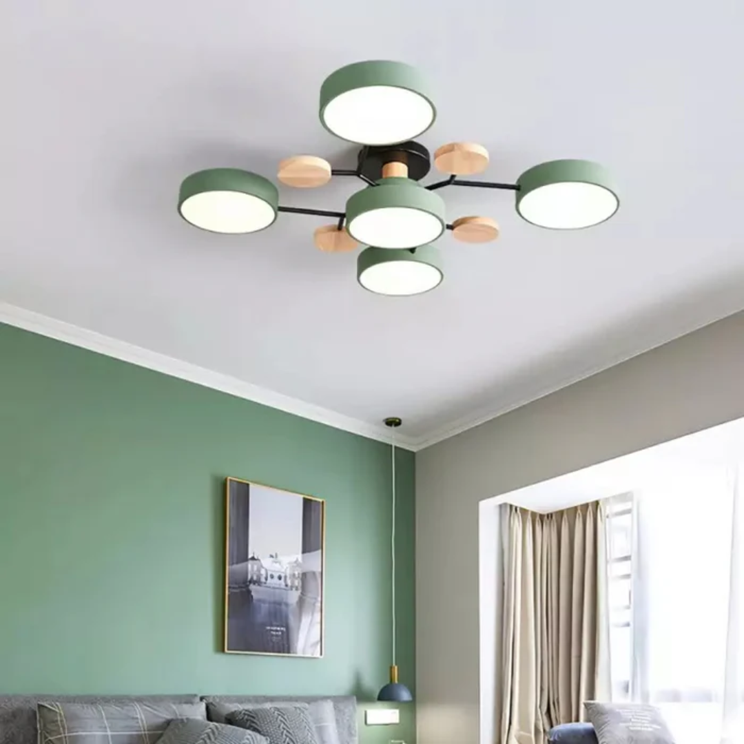 Cirno LED Plafondlamp | Modern Design met Houten Accenten