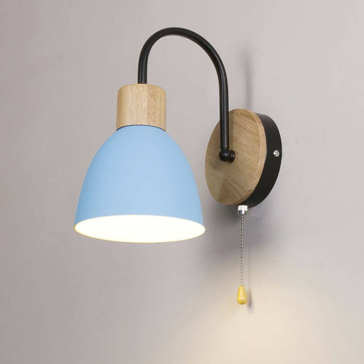 Northern Macaron Single-Light Wall Lamp with Zipper Switch