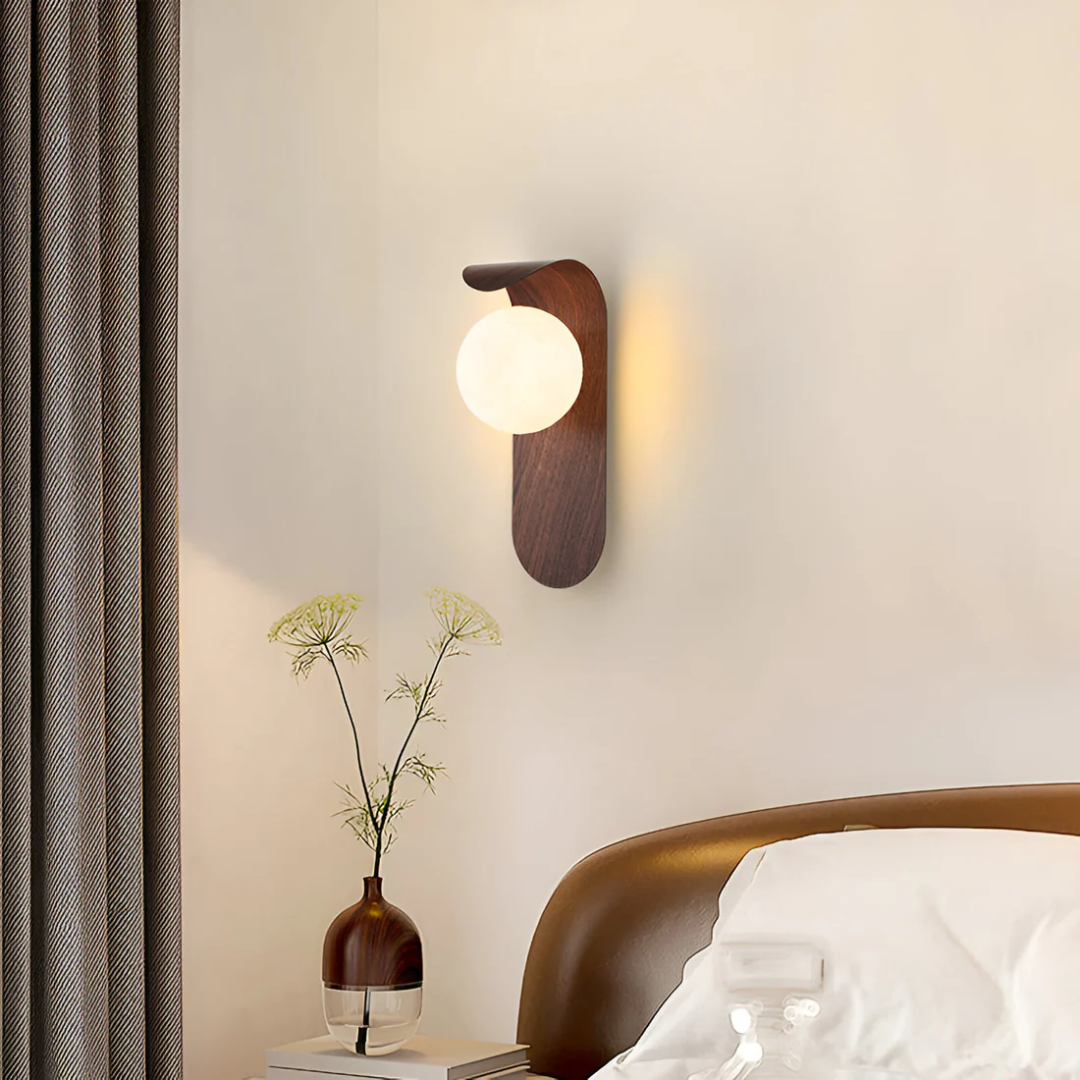 Icar LED Wall Lamp | Minimalist Wooden Design, Soft Ambient Glow