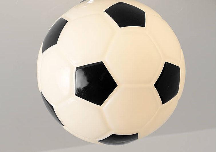 Artistic Basketball and Soccer 1-Light Semi-Flush Mount Ceiling Fixture