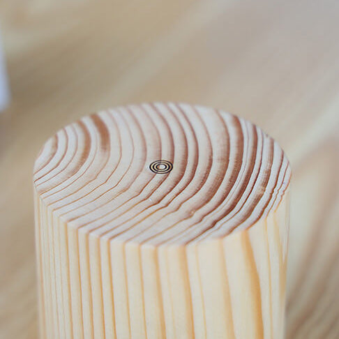 Artistic Wooden LED Touch-Control Night Lamp