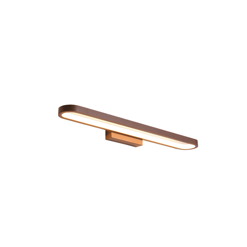 European Minimalist Circular LED Wall Sconce Mirror Light in Aluminum