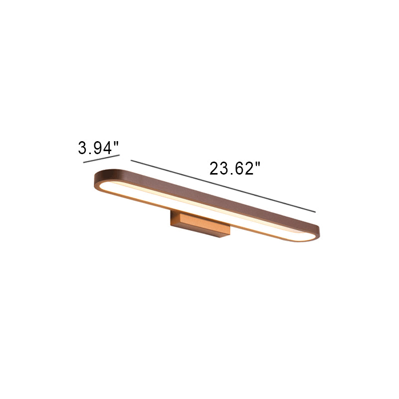 European Minimalist Circular LED Wall Sconce Mirror Light in Aluminum