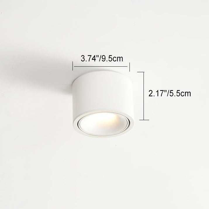 Contemporary Adjustable Round LED Flush Mount Ceiling Spotlight