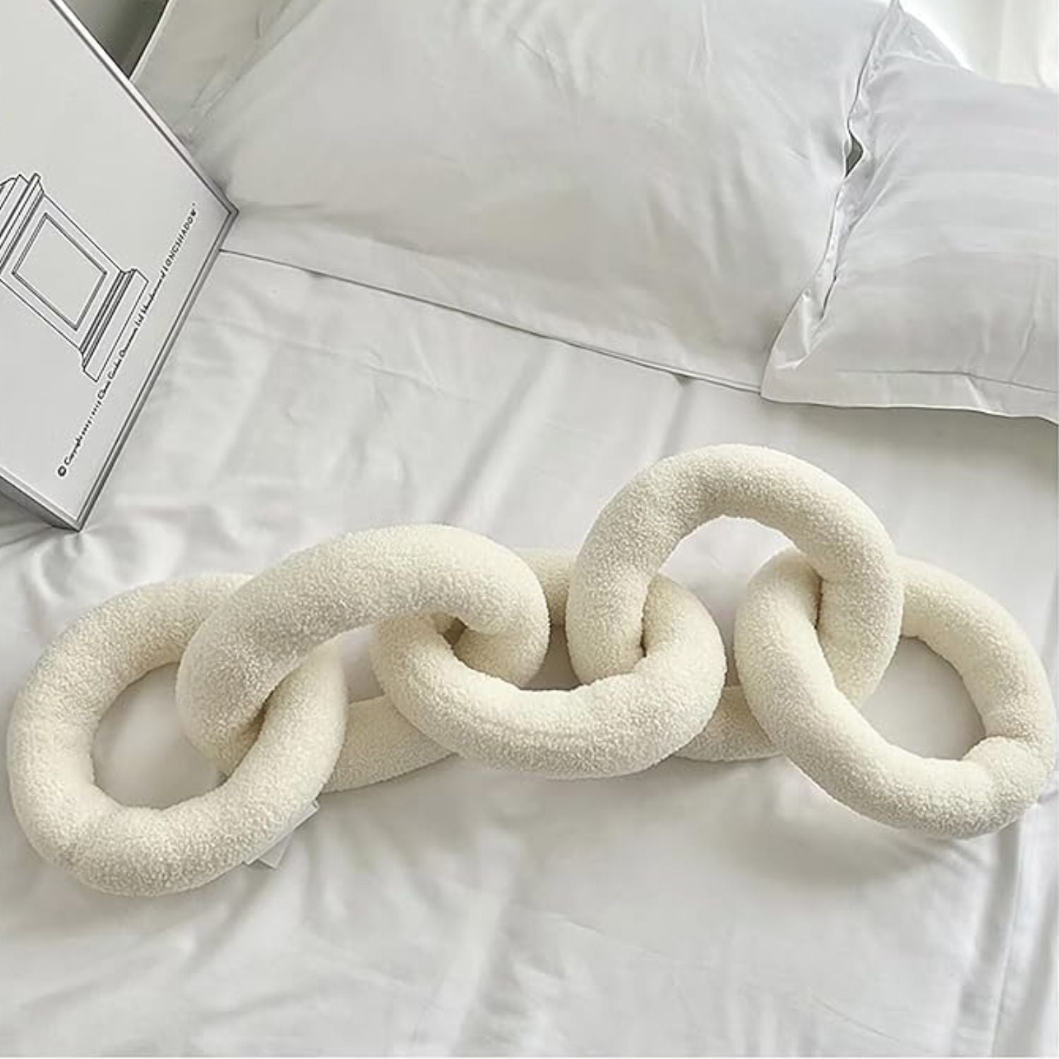 Nora Chain Cushion | Soft Nordic Design, Elegant Texture