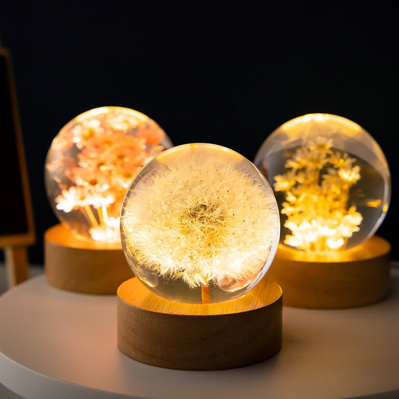 Bela 3D Bloemenlamp | Hoogwaardige Hars, Warm Sfeerlicht