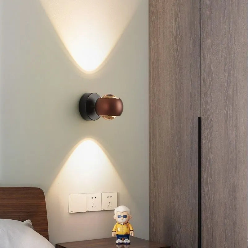 Cino Wandlamp | Metaal met Kristalglas, Up & Down Licht
