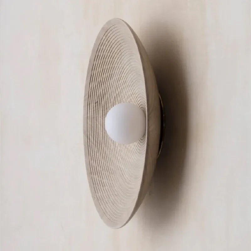 Enso Wall Lamp | Textured Pasta Resin, Japandi Design