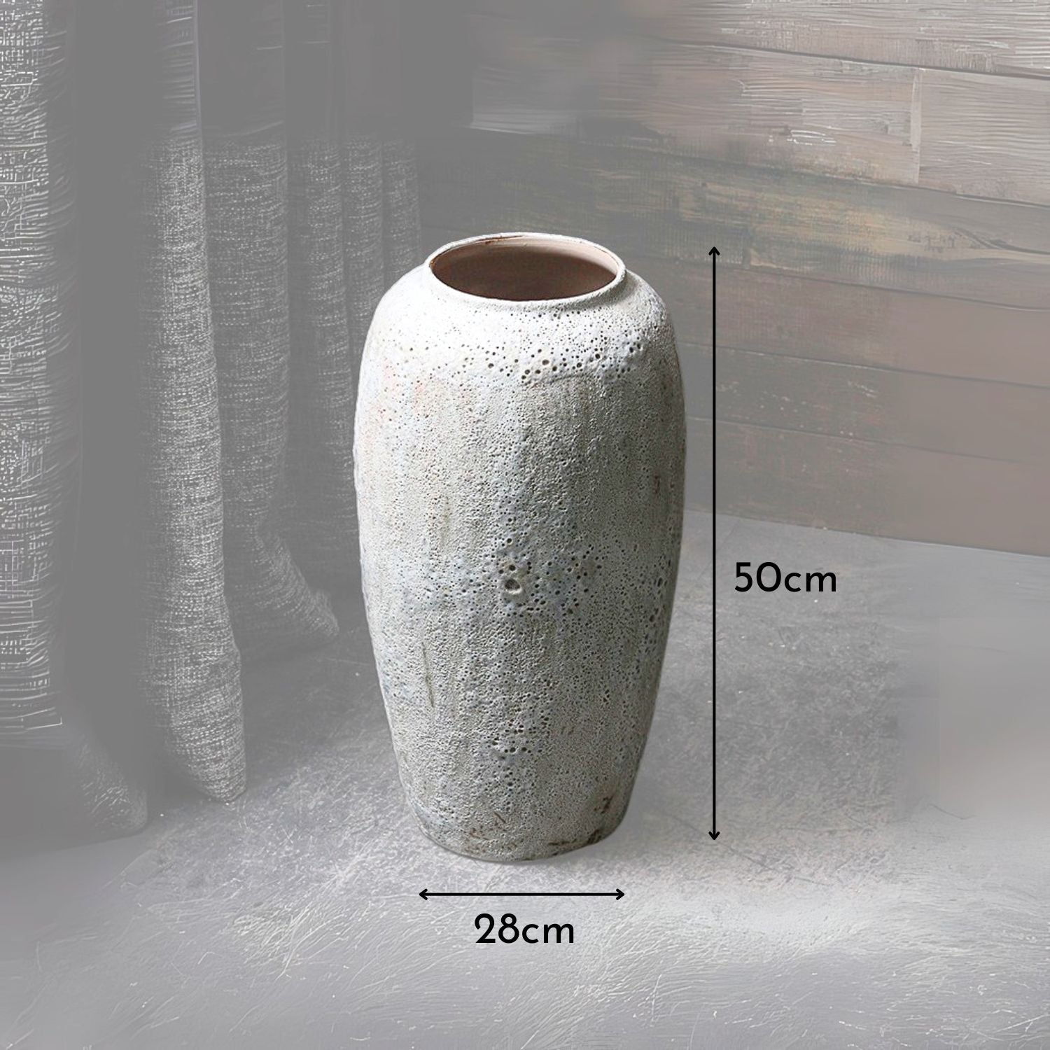 Bello Rustic Ceramic Planter Vase | Handcrafted, Large Size