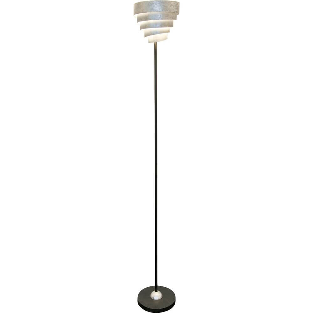 Belo Floor Lamp | Iron Black-Silver Design