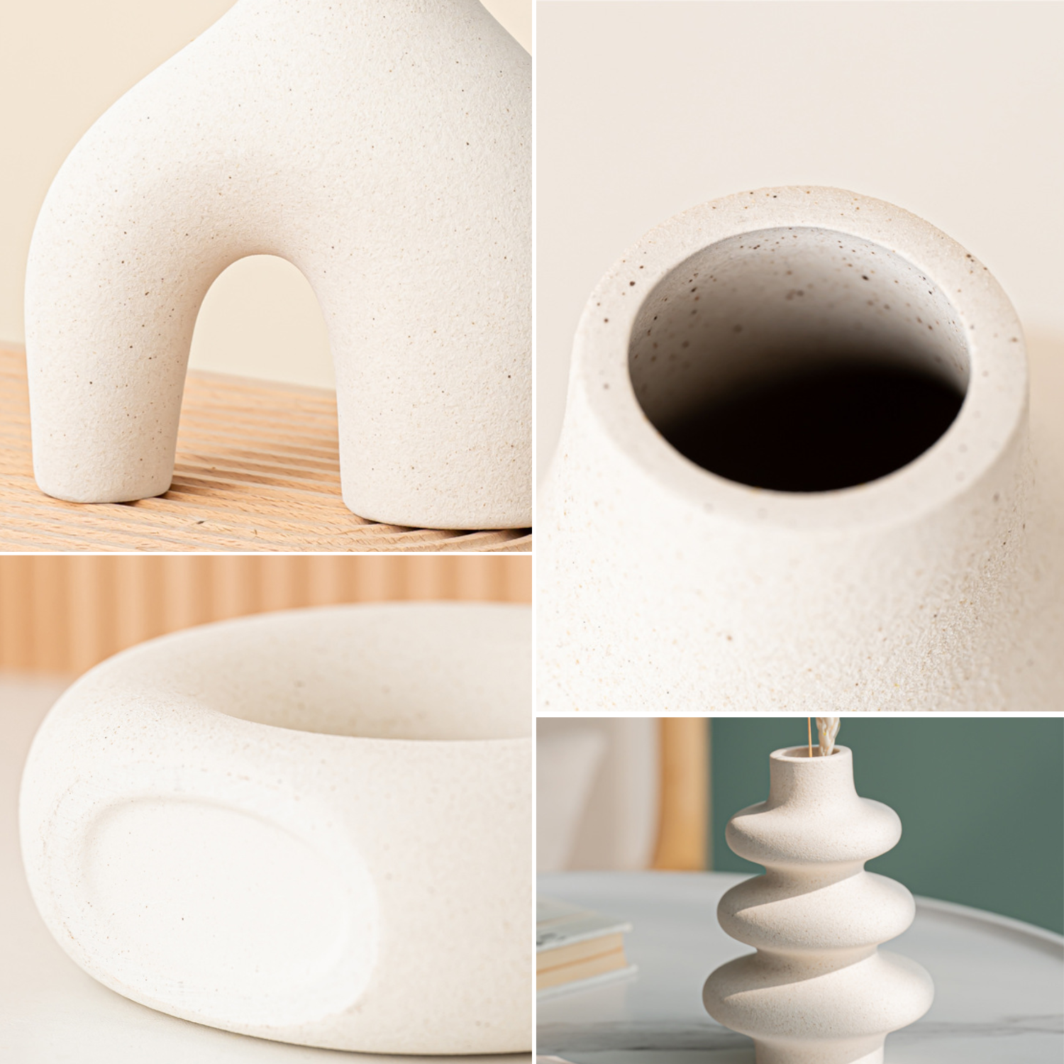 Bela Nordic Ceramic Vases | Set of 3, Minimalist Design