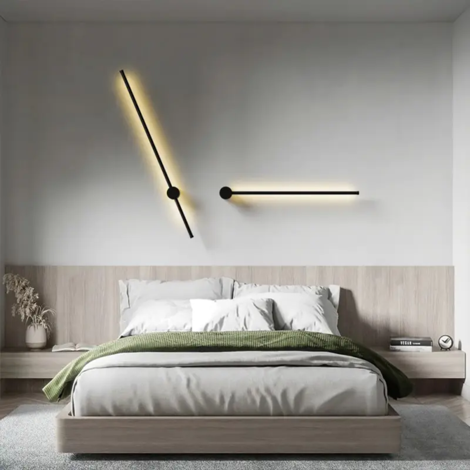 Aria – White Minimalist Linear Wall Lamp 100cm - Cendre Home