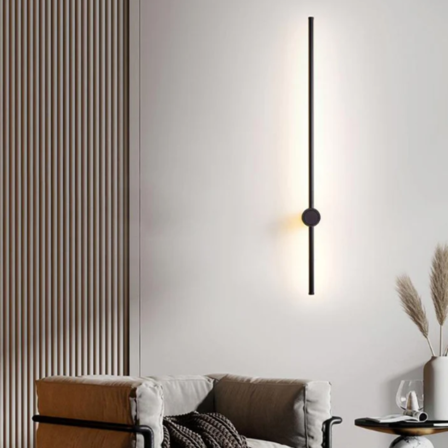 Aria – White Minimalist Linear Wall Lamp 100cm - Cendre Home