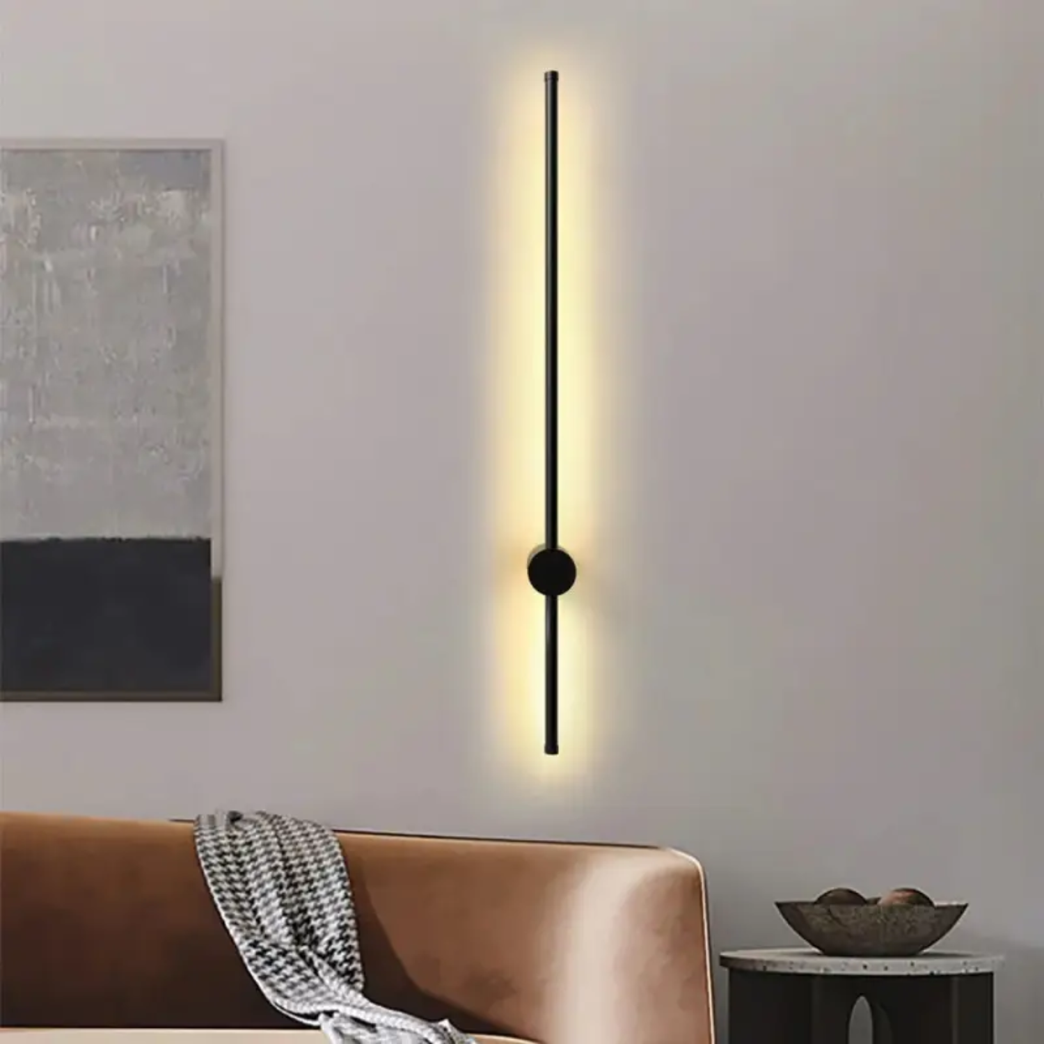 Aria – White Minimalist Linear Wall Lamp 100cm - Cendre Home