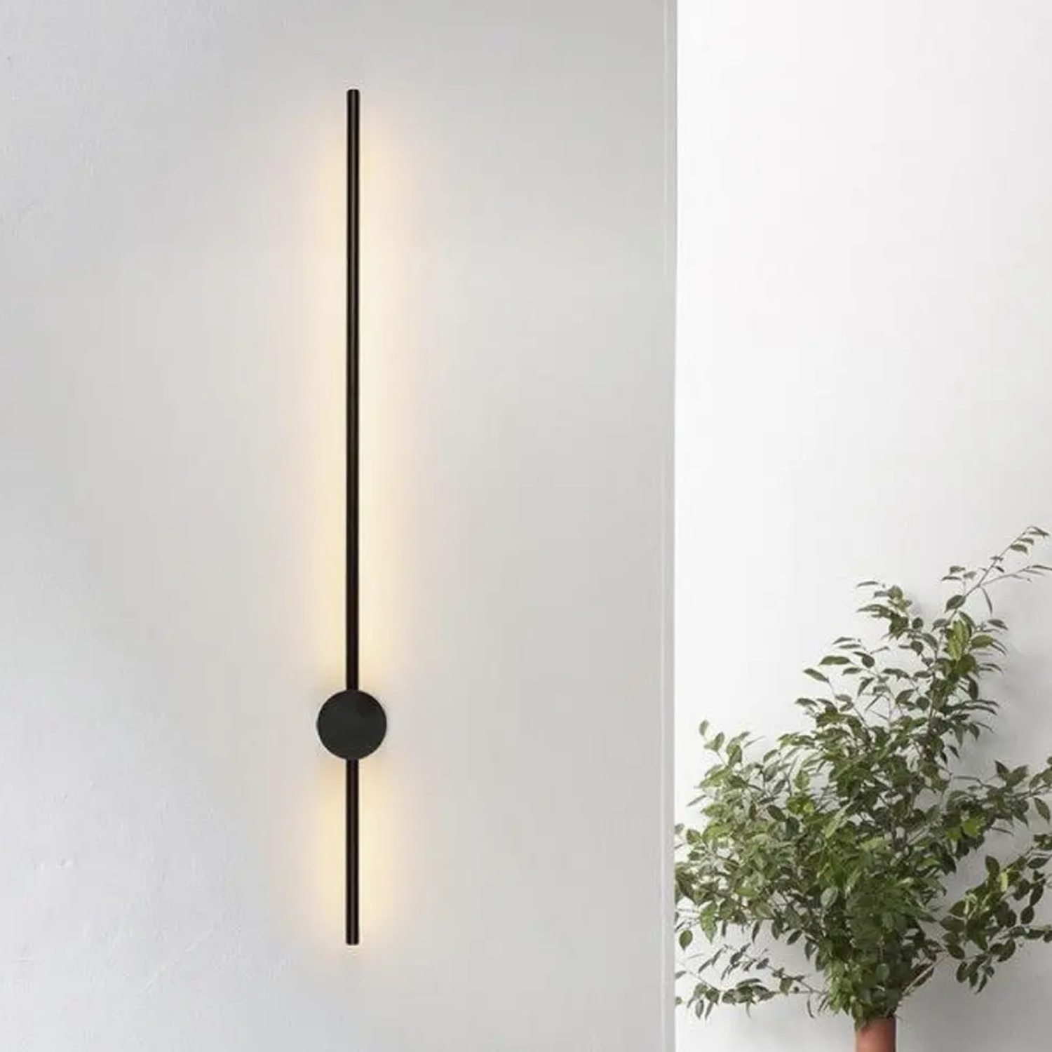 Aria – White Minimalist Linear Wall Lamp 100cm - Cendre Home