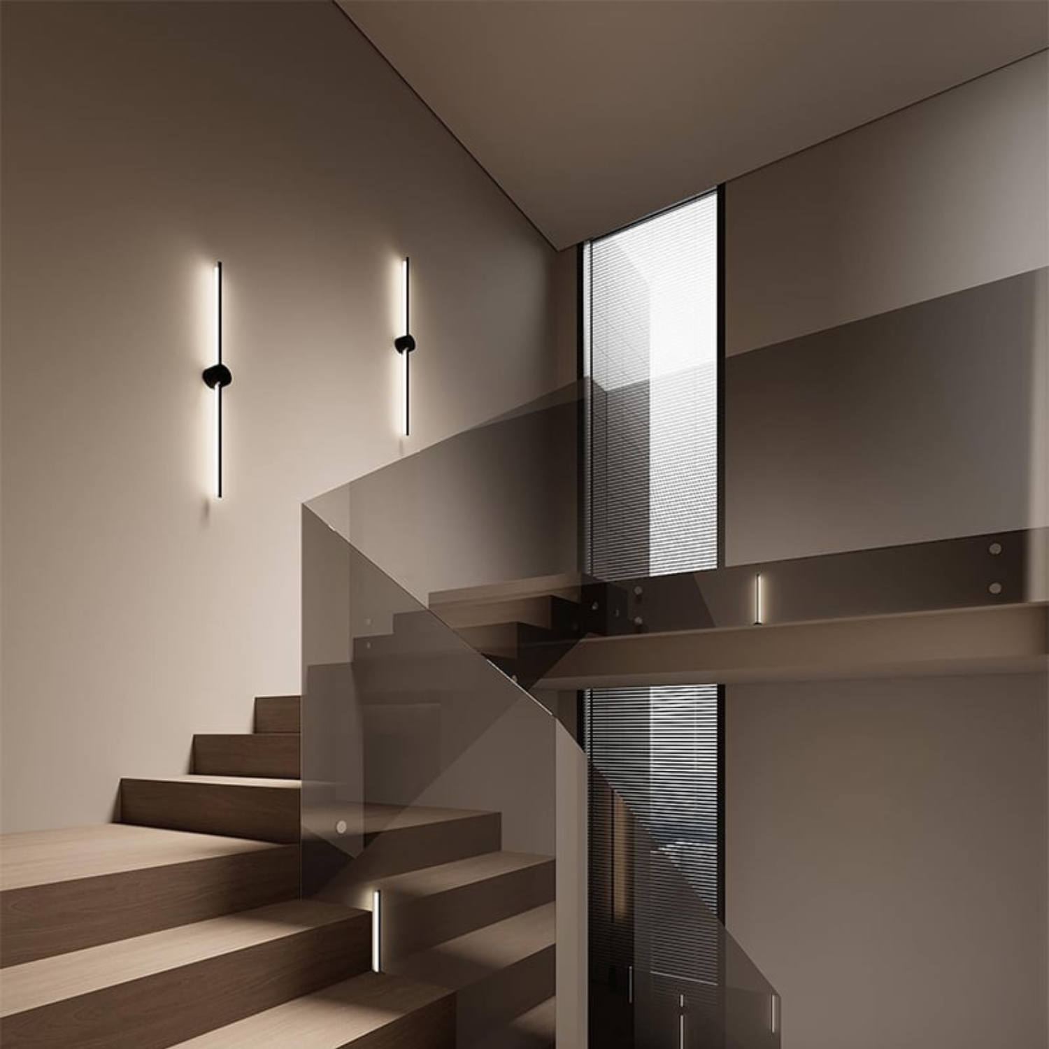 Aria – White Minimalist Linear Wall Lamp 100cm - Cendre Home