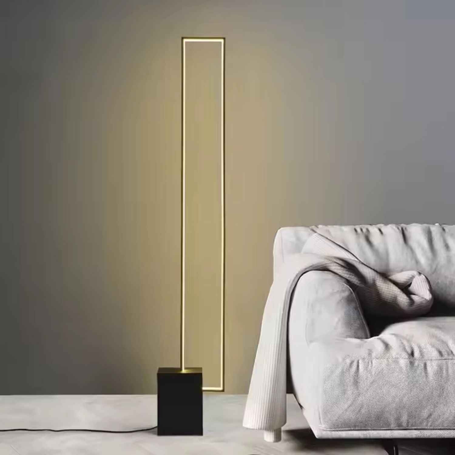 Astra – Black Modern Industrial LED Floor Lamp - Cendre Home