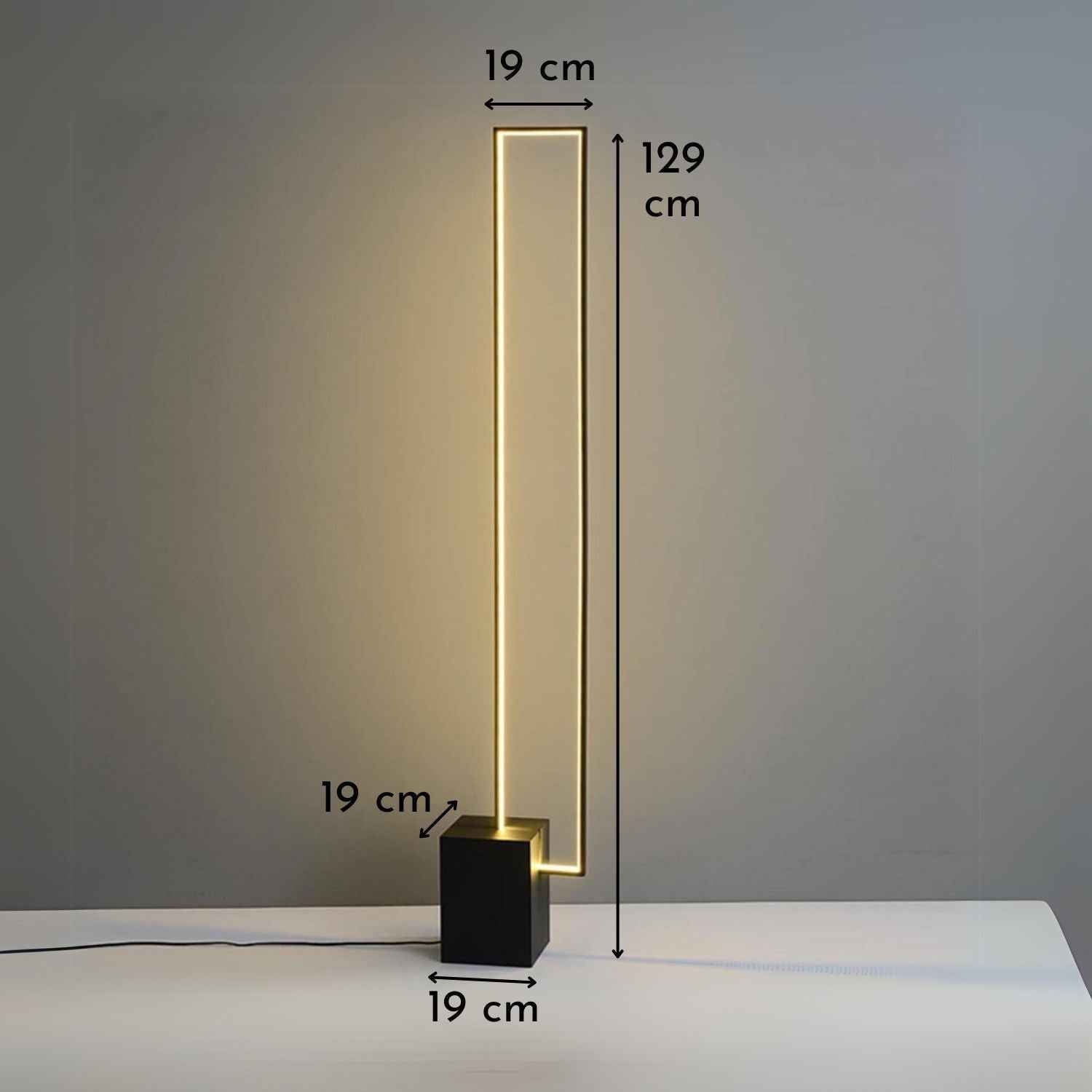 Astra – Black Modern Industrial LED Floor Lamp - Cendre Home