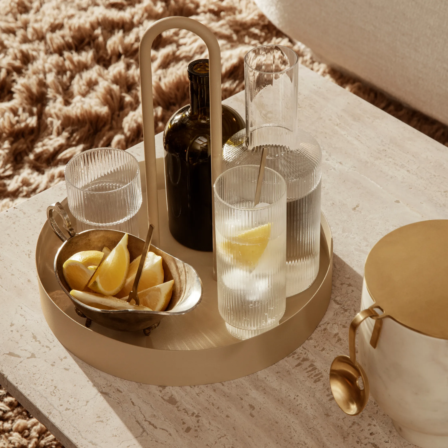 Brio Glass Jug Set | 800ml Jug + 4 European Style Glasses