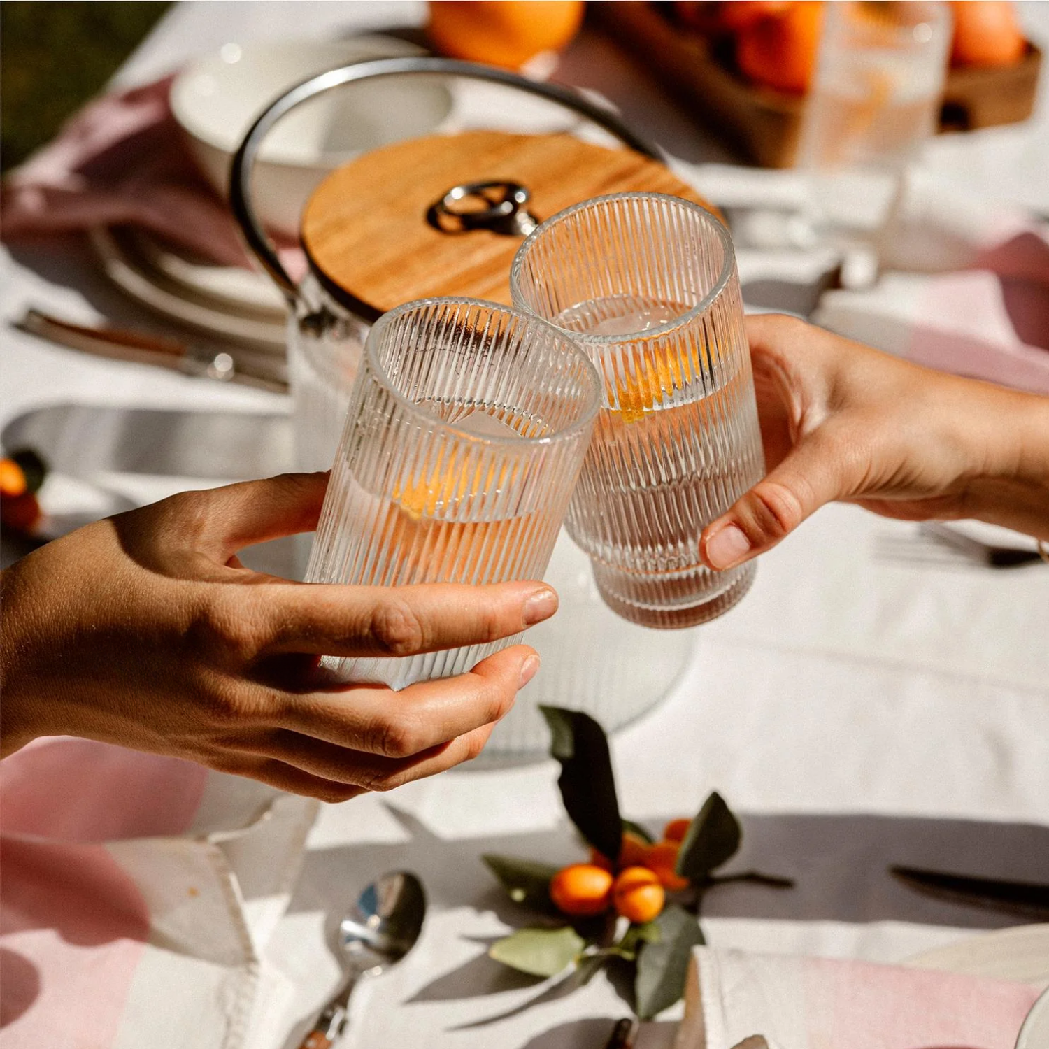 Brio Glass Jug Set | 800ml Jug + 4 European Style Glasses