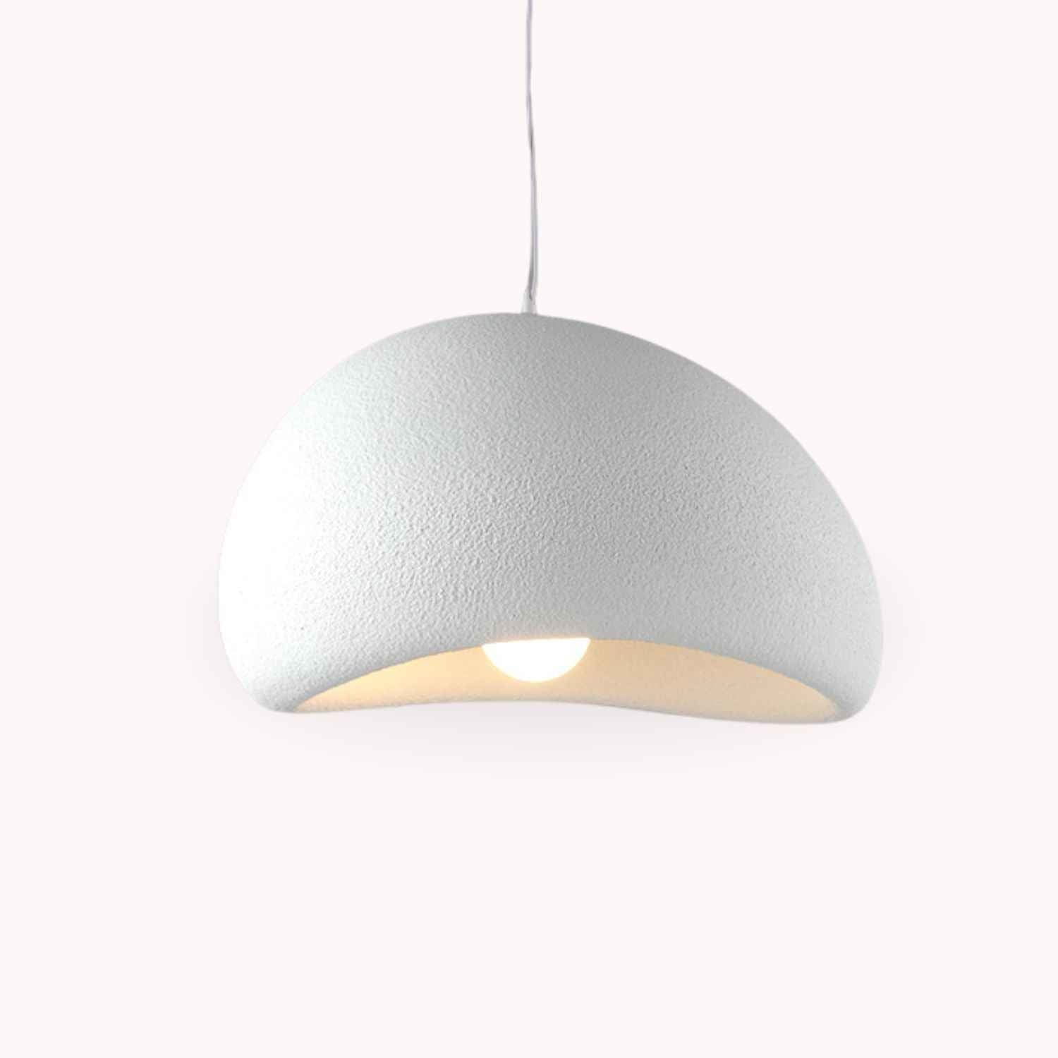 Wabi Sabi – Cream Minimalist Ceiling Lamp 40cm - Cendre Home